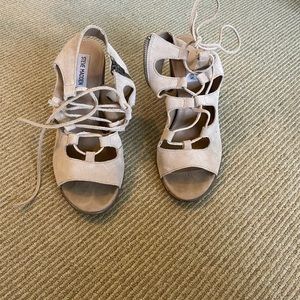 Women’s Steve Madden suede lace up heels